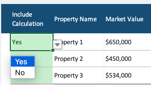 Step 2 - Property Investing Calculator Input 2